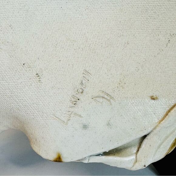 James Lawson Art Pottery Ceramic Fish Wall hanging Sculpture Signed 91 9x7 - Picture 3 of 3